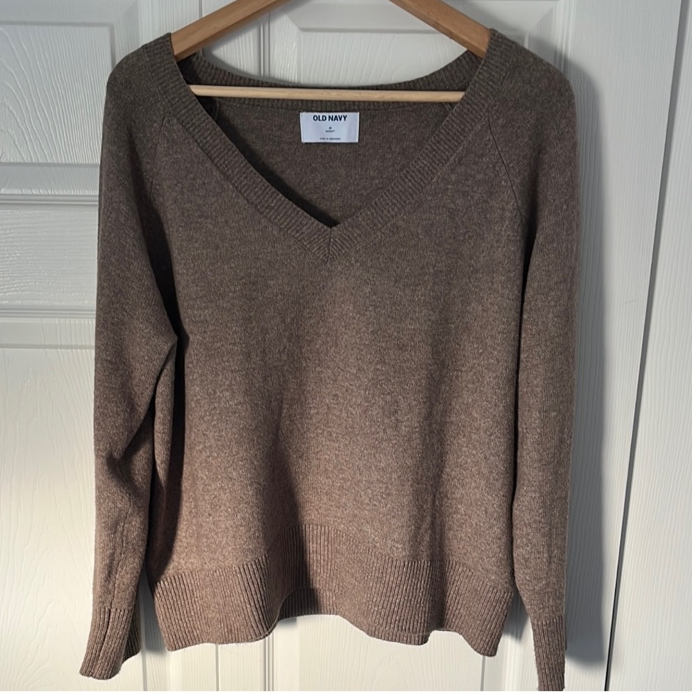 Old Navy Brown V-Neck Sweater